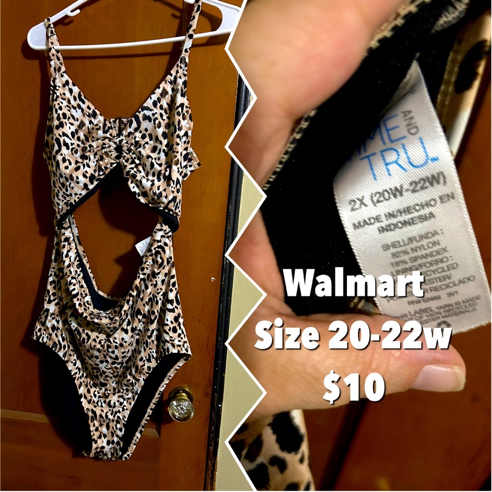 Leopard print bathing suit